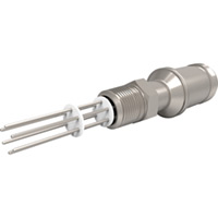 NPT male Type J - Thermocouple Feedthroughs - Mil-Spec Screw T/C Plug, Single-End